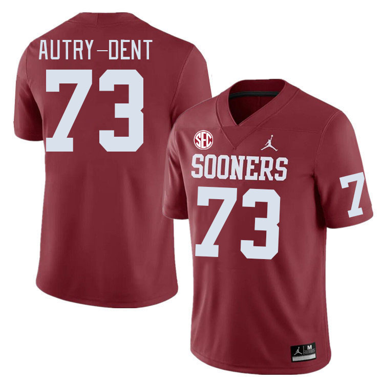 Men #73 Isaiah Autry-Dent Oklahoma Sooners 2024 SEC Conference College Football Jerseys-Crimson